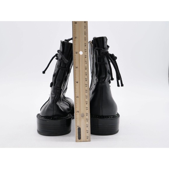 Shoe Cult by Nasty Gal Womens 7 Ankle Boots Black Faux Leather Side Zip Chelsea - Picture 9 of 11